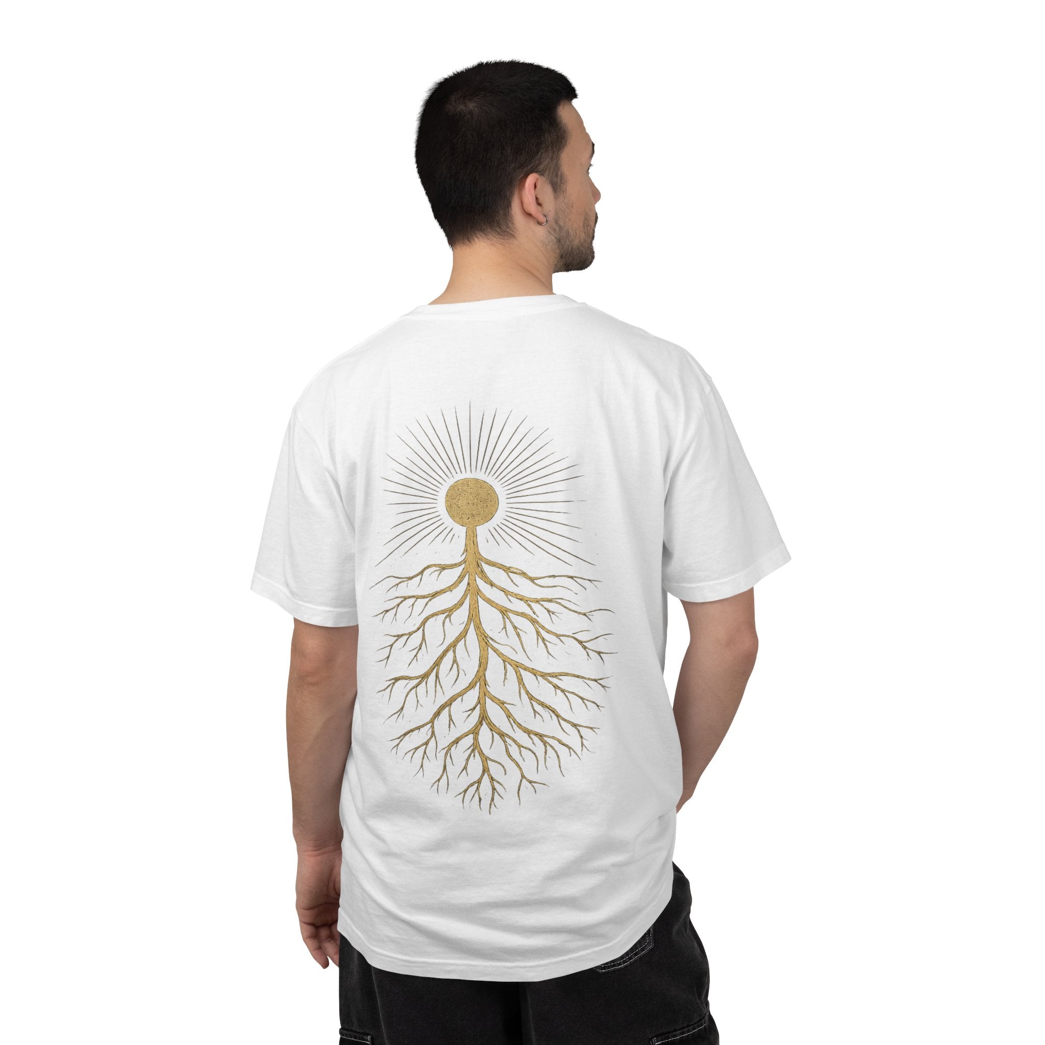 T-Shirt — Golden Sun & Roots Graphic Tee