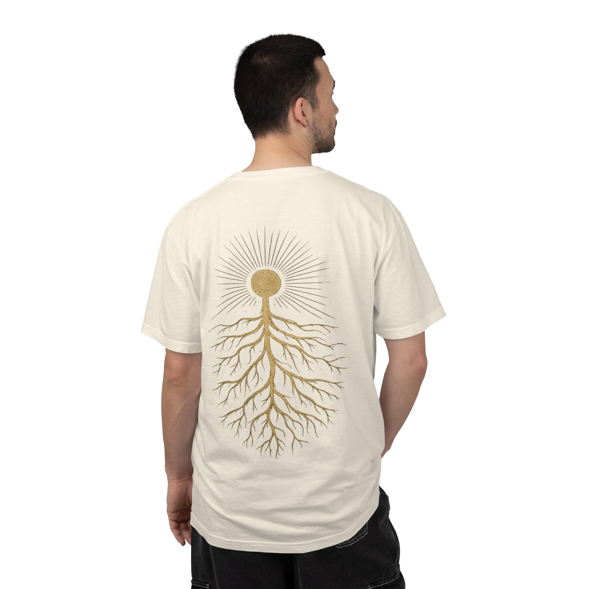 T-Shirt — Golden Sun & Roots Graphic Tee
