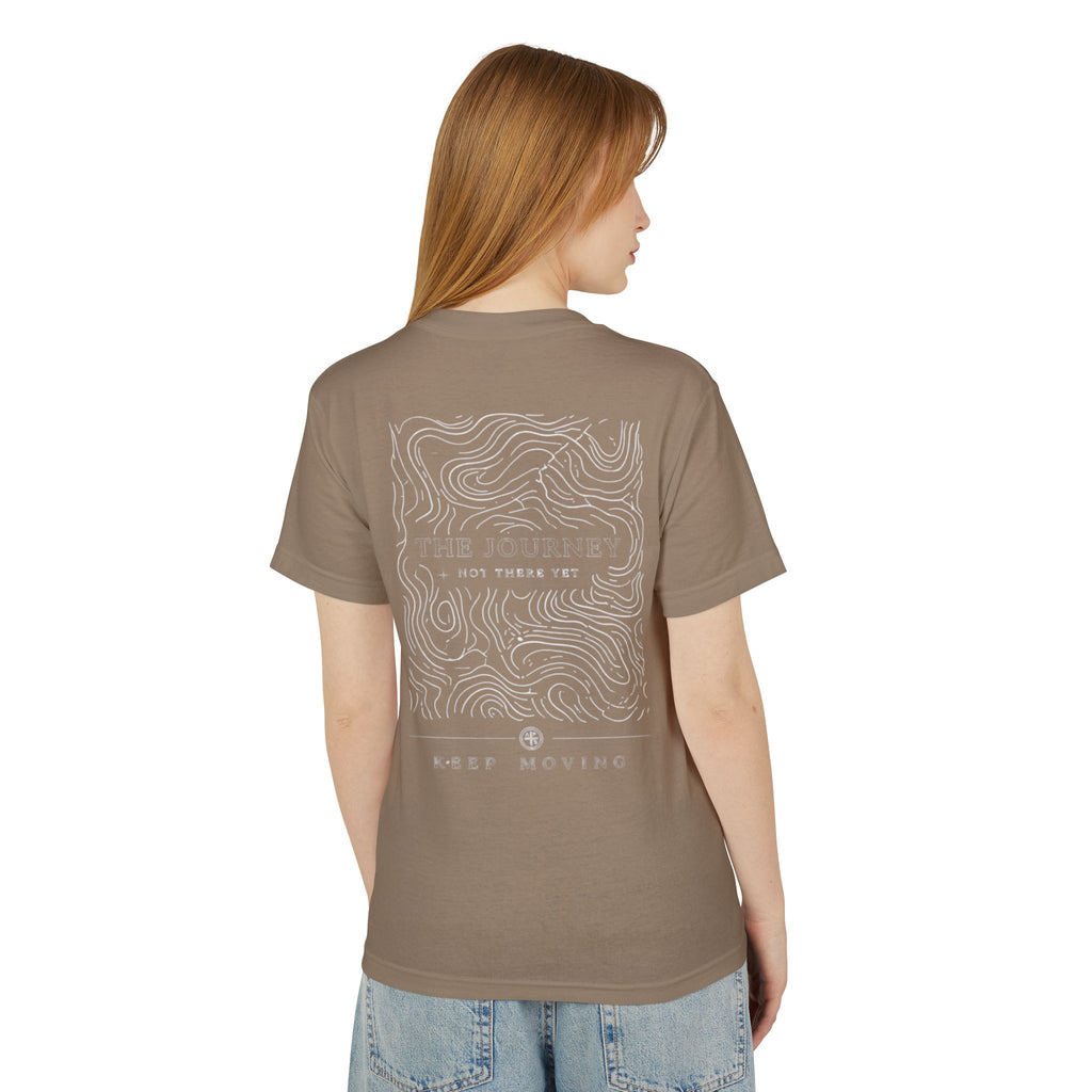 The Journey – Keep Moving Minimal Topographic Tee