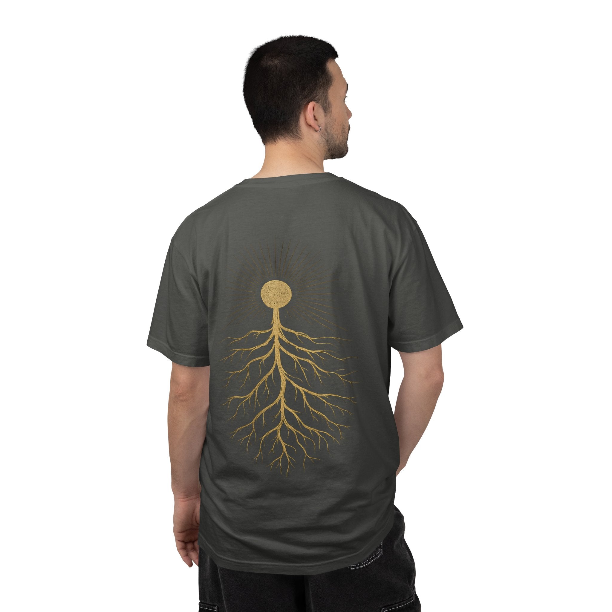 T-Shirt — Golden Sun & Roots Graphic Tee