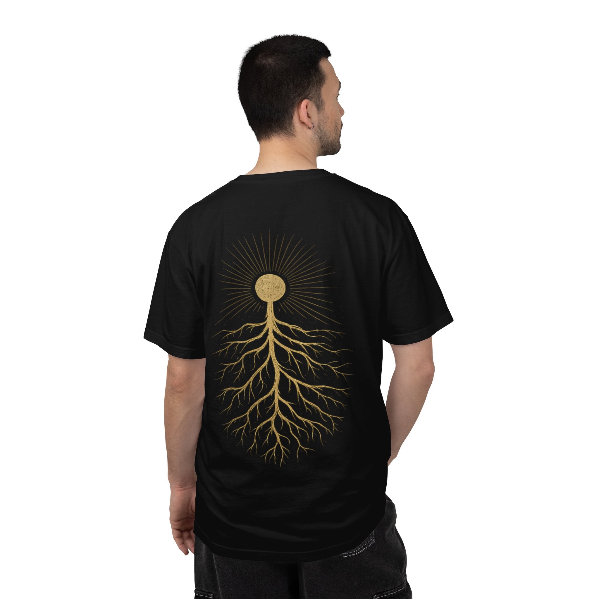 T-Shirt — Golden Sun & Roots Graphic Tee