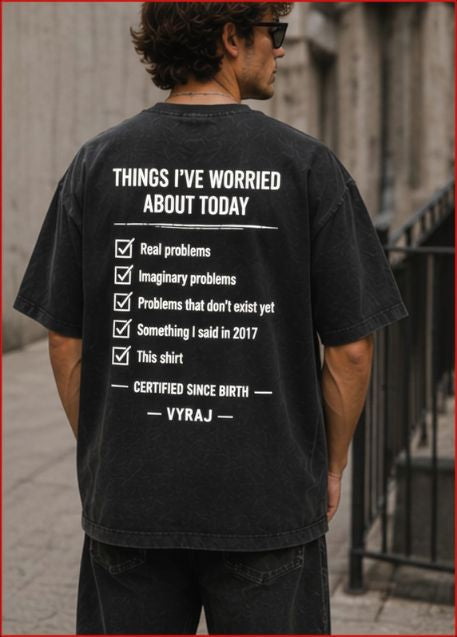 Professional Overthinker - Vintage Oversized Graphic Tee